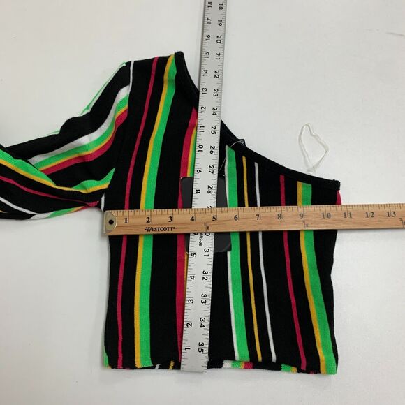 Fashion Nova Finding The One Shoulder Sweater Womens XS Extra Small Puff Sleeve - Picture 7 of 13